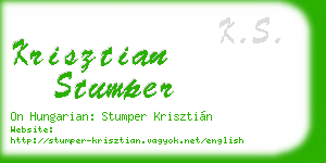 krisztian stumper business card